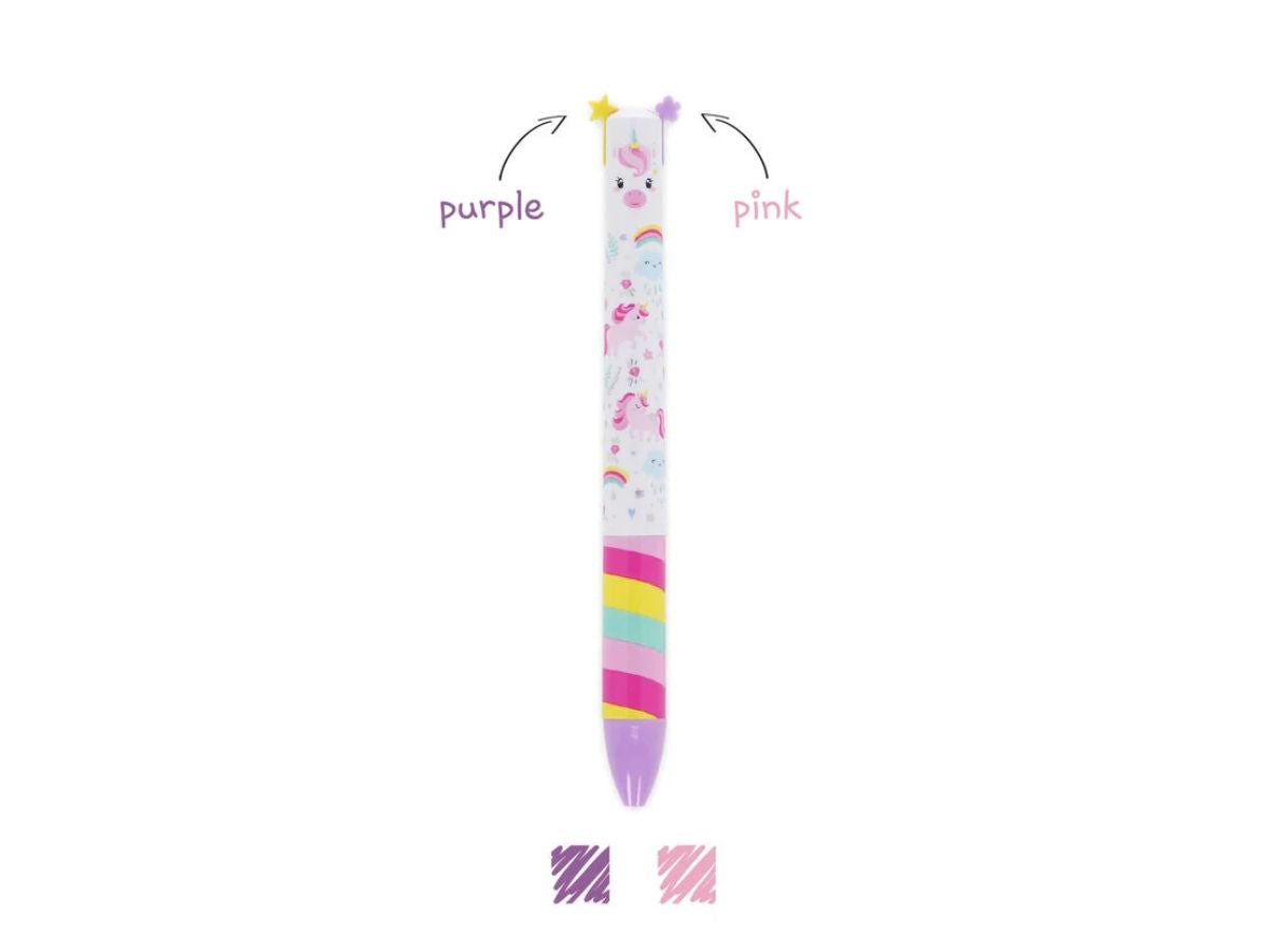 achat Stylo bicolore Click & Clack Licorne - Legami