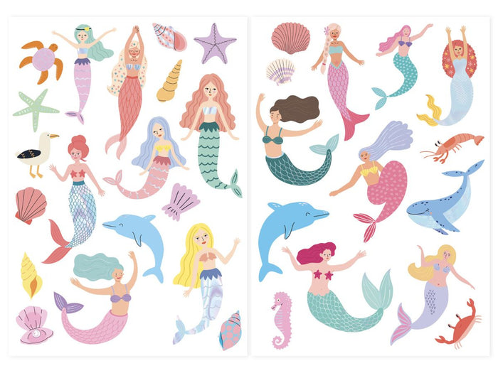 Achat Pochette de 30 Tattoos Effet holographique - Sirènes