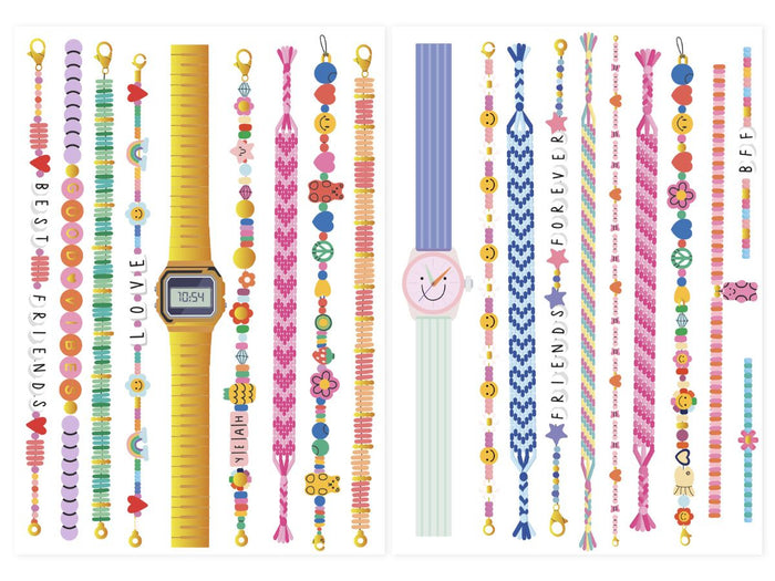 Achat Pochette de 20 Tattoos Reflets dorés - Bracelets