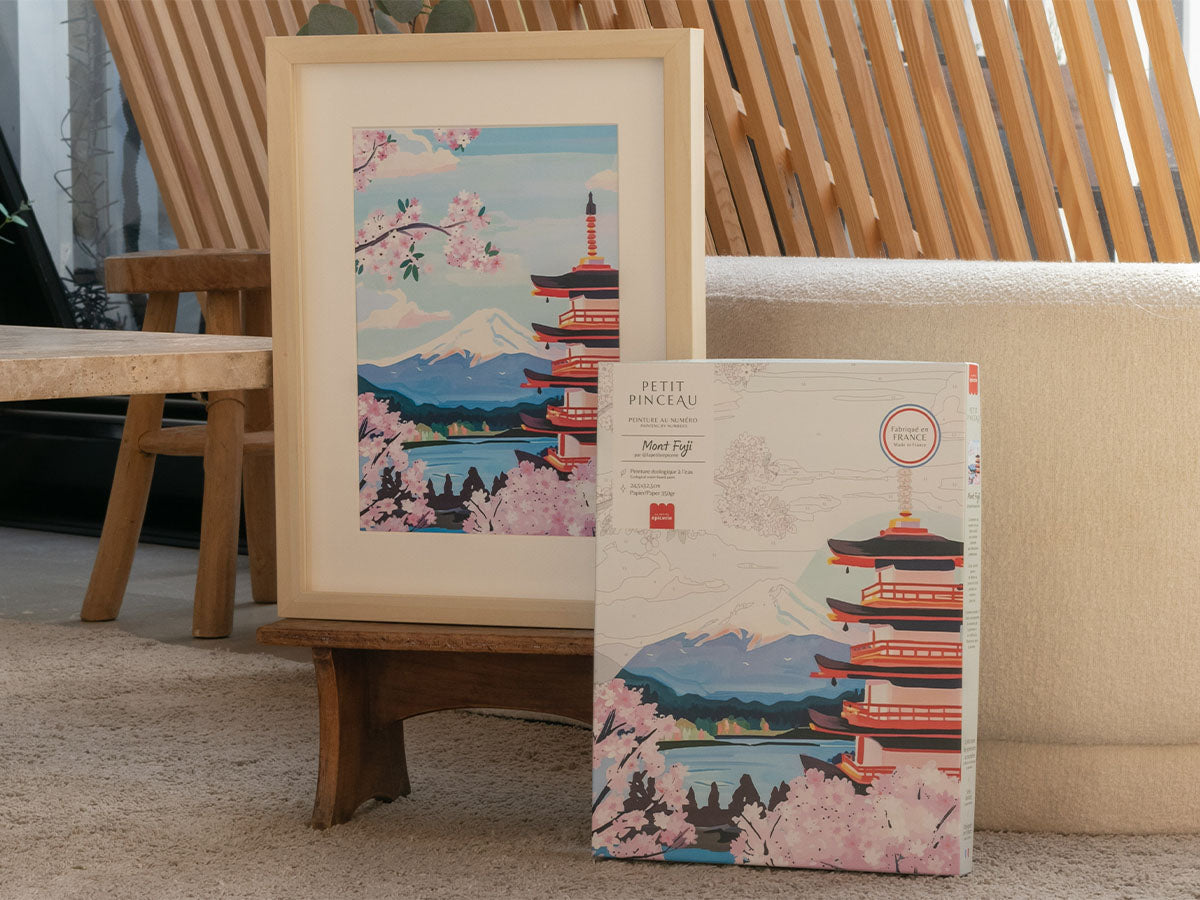 Achat Coffret peinture au numéro - Petit Pinceau Mont Fuji par La Petite Epicerie