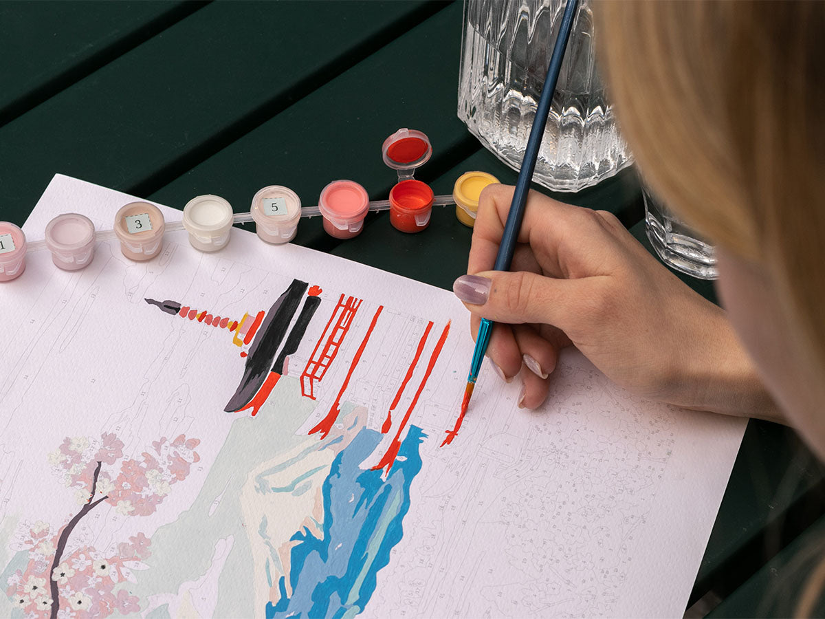 achat Coffret peinture au numéro - Petit Pinceau Mont Fuji par La Petite Epicerie