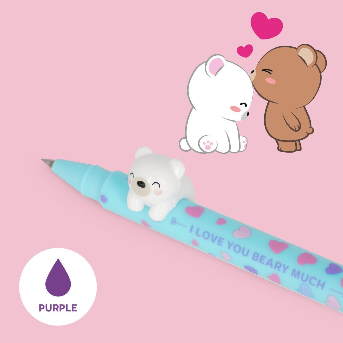 achat Set de 2 Stylos à Encre Gel - Beary in Love - Legami