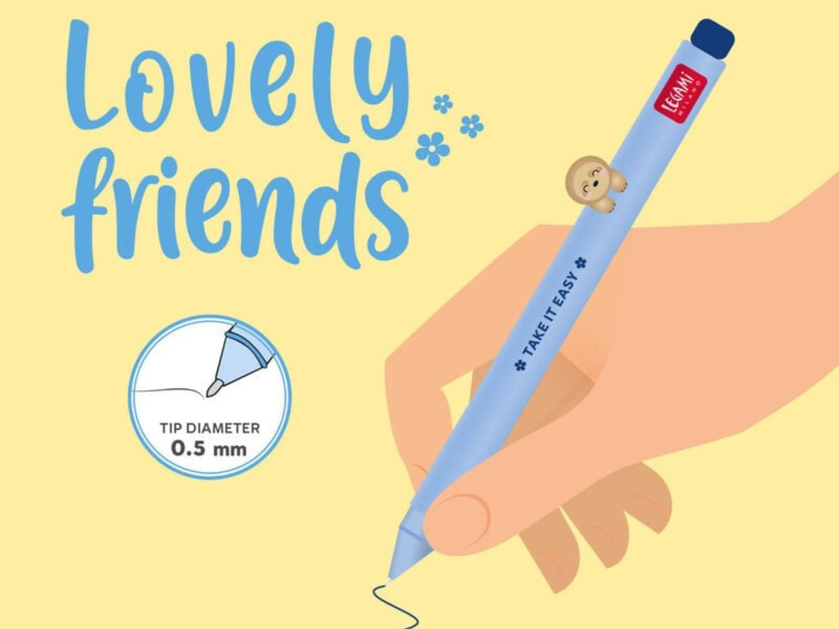 achat Stylo à Encre Gel Lovely Paresseux Friends - Legami