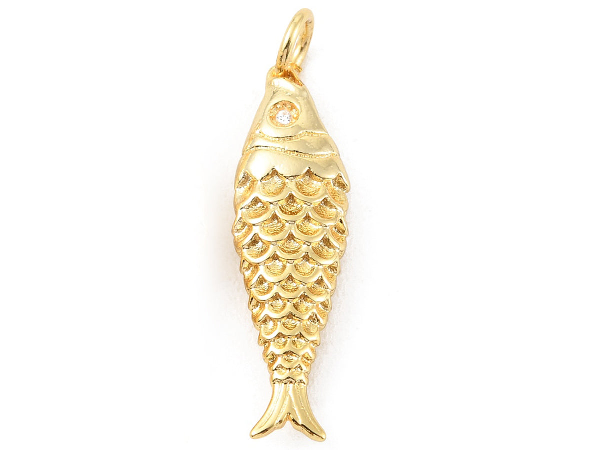 Achat Breloque poisson en laiton doré à l’or fin