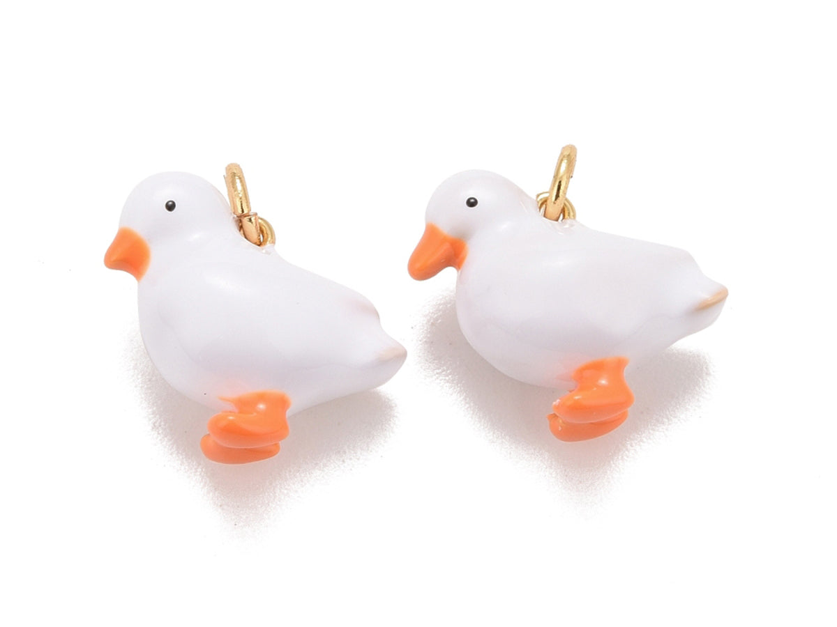 Achat Breloque canard émaillé doré