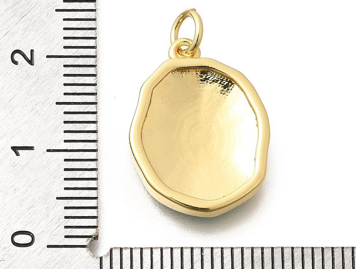 achat Breloque lune émaillée en laiton doré à l’or fin