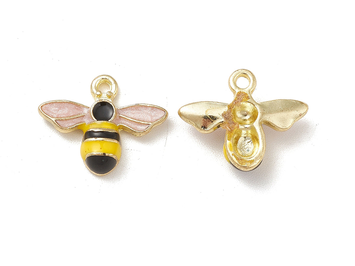 achat Pendentif abeille en alliage doré avec émail noir