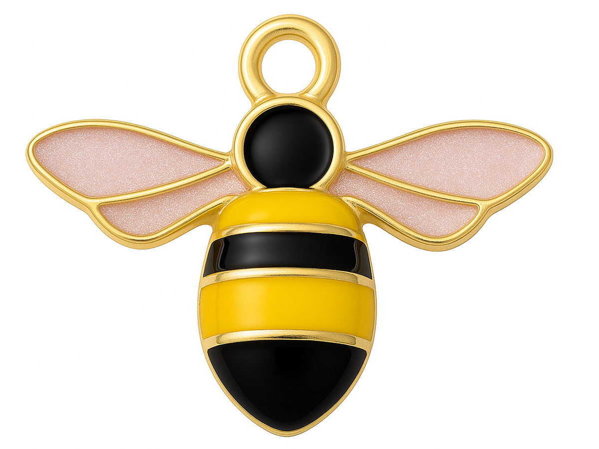 Achat Pendentif abeille en alliage doré avec émail noir