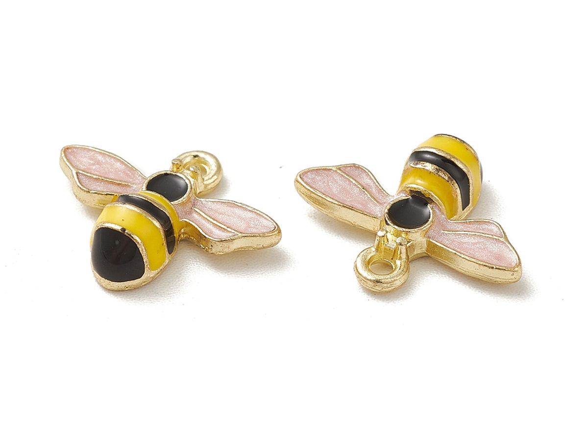 achat Pendentif abeille en alliage doré avec émail noir