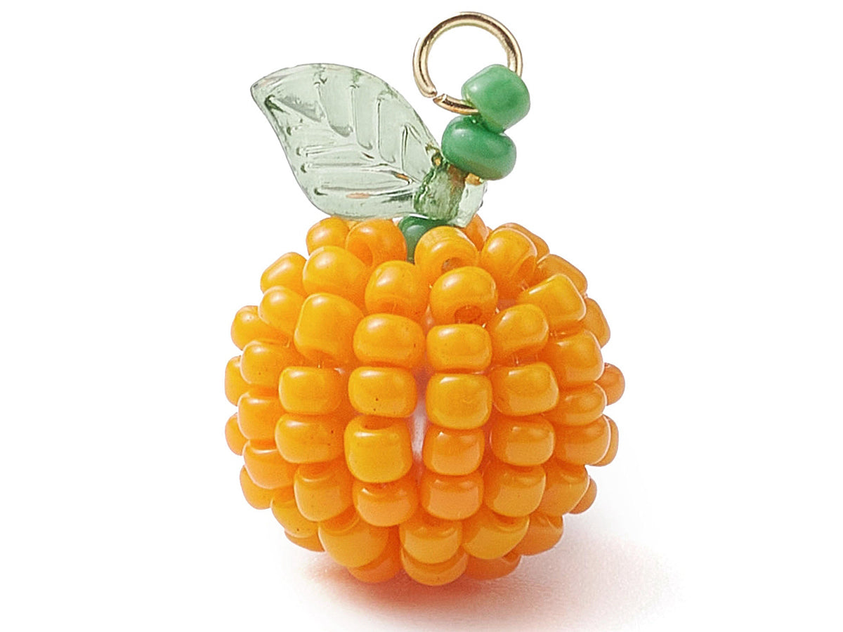 Achat Pendentif orange en perles de rocaille