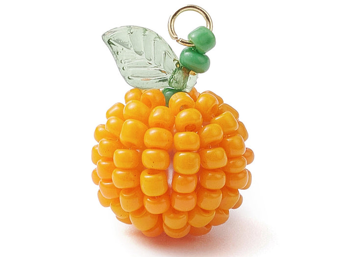 Achat Pendentif orange en perles de rocaille