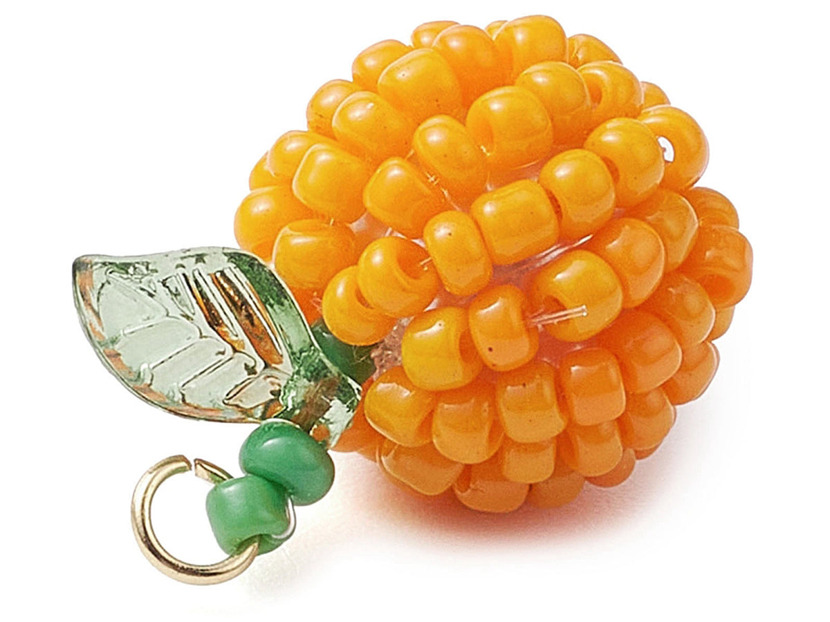 achat Pendentif orange en perles de rocaille