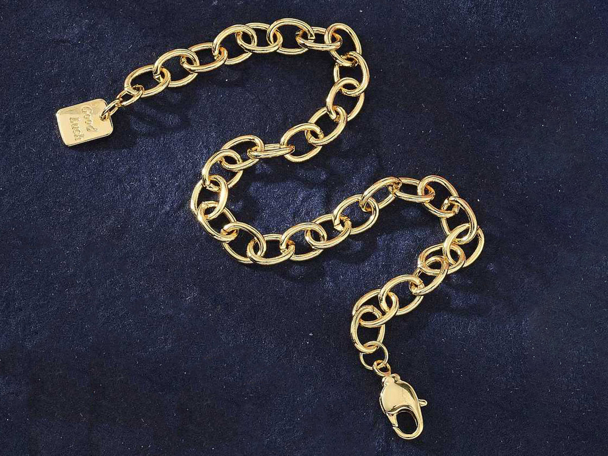 achat Bracelet chaîne gourmette en laiton doré à l’or fin – 21 cm