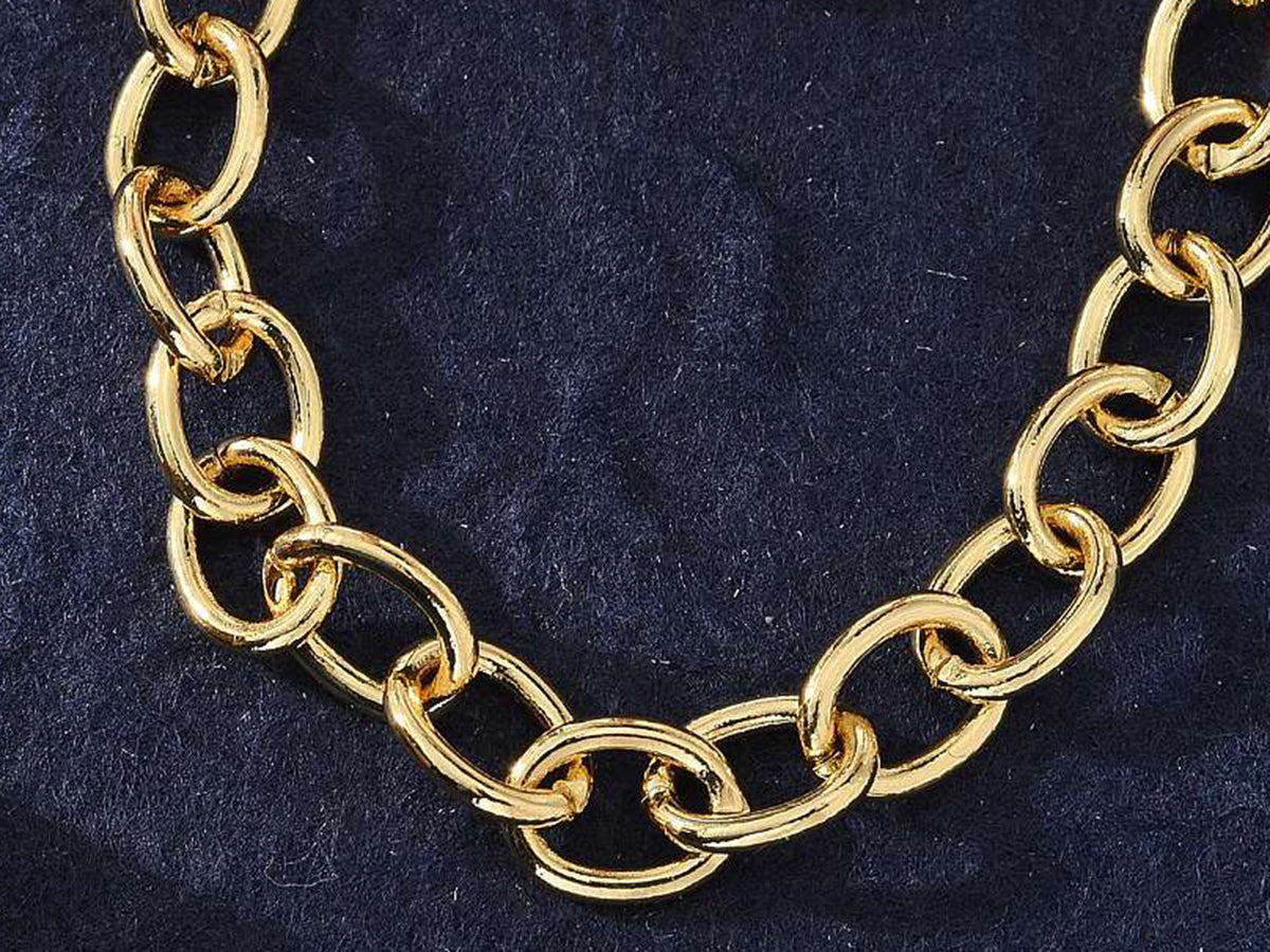 achat Bracelet chaîne gourmette en laiton doré à l’or fin – 21 cm