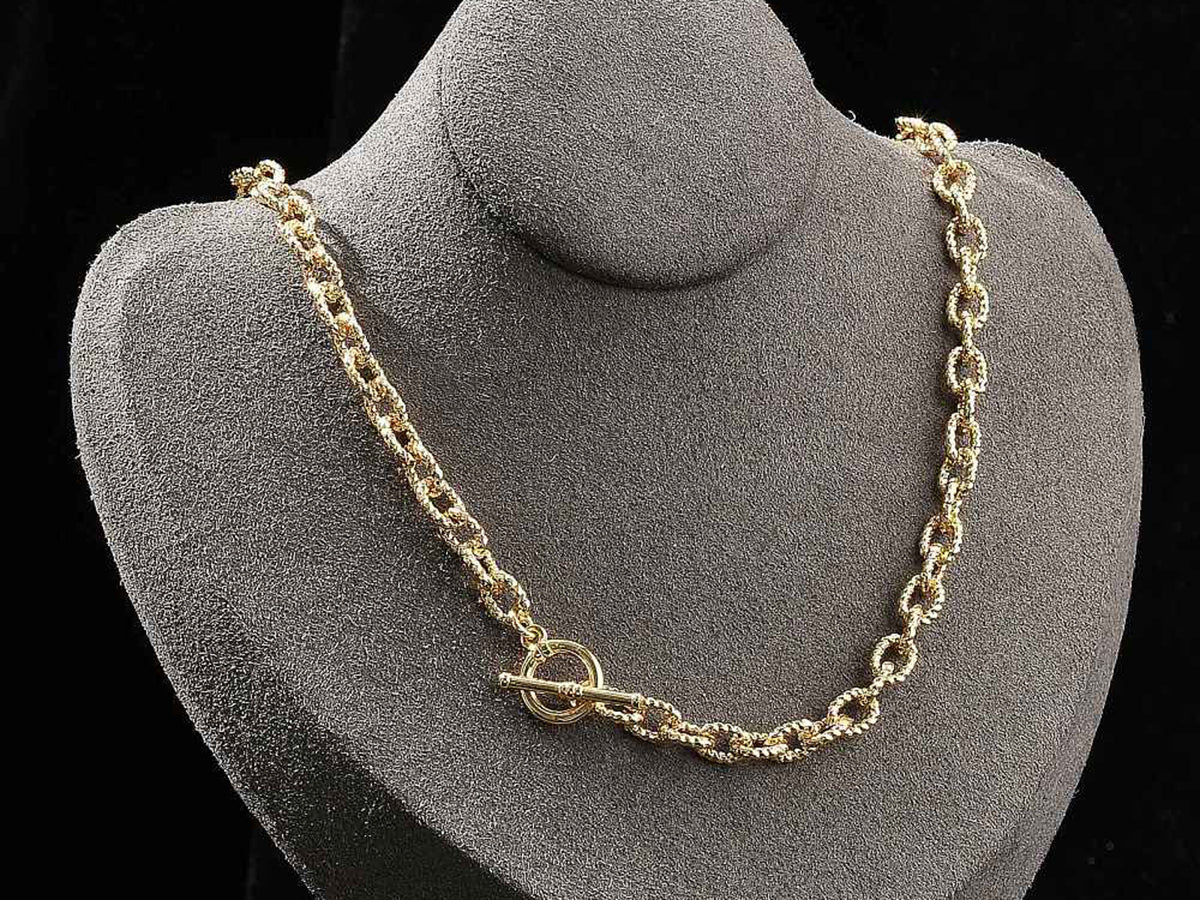 achat Collier chaîne câble en laiton doré à l’or fin