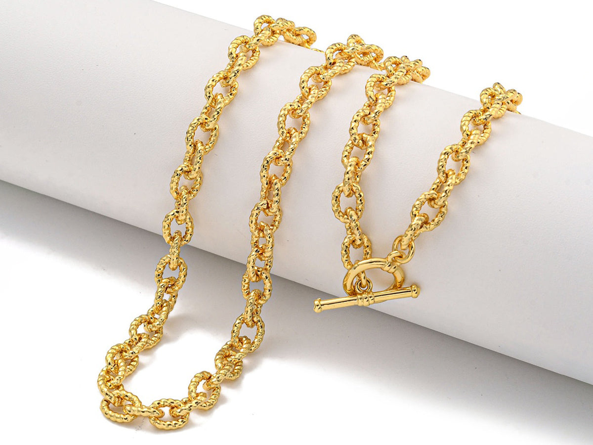 Achat Collier chaîne câble en laiton doré à l’or fin