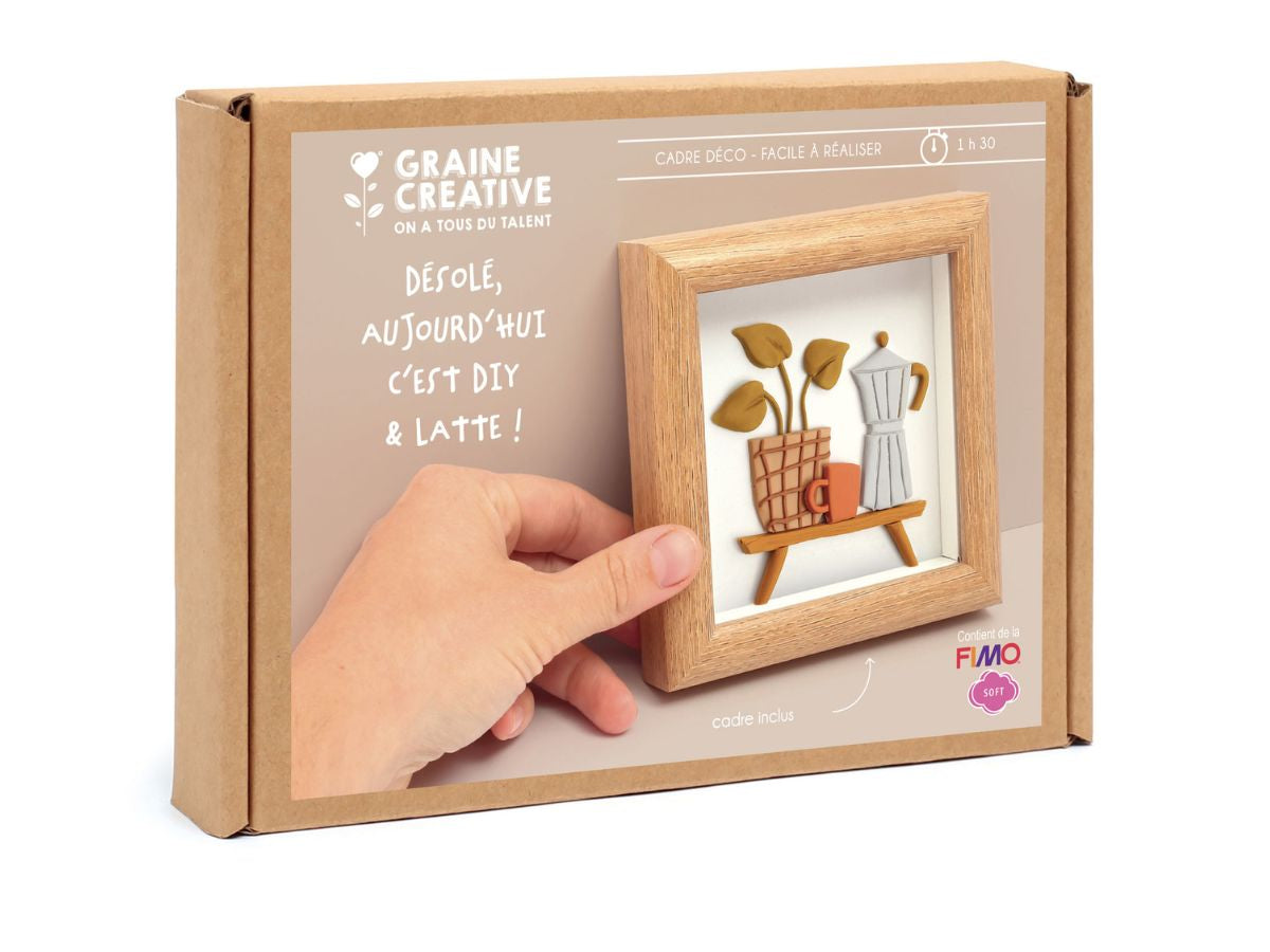 Achat Cadre déco en FIMO - Modèle Cafetière