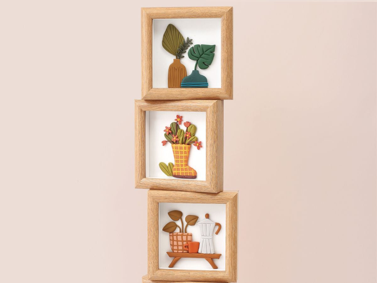 achat Cadre déco en FIMO - Modèle Cafetière