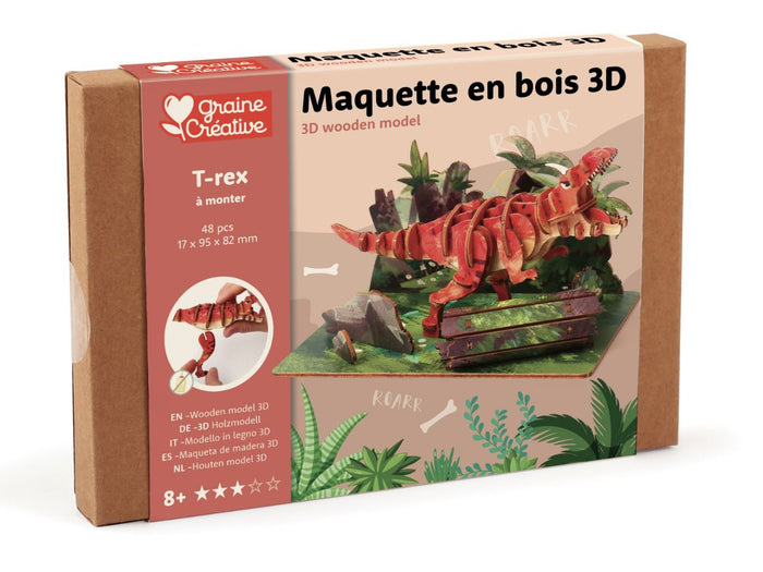 Achat Maquette en bois 3D - T-Rex