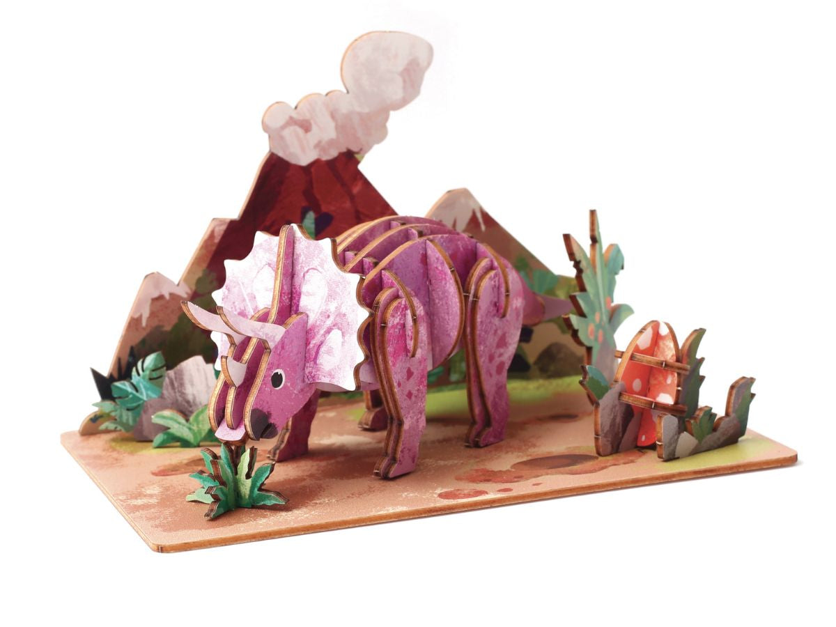 Achat Maquette en bois 3D - Tricératops