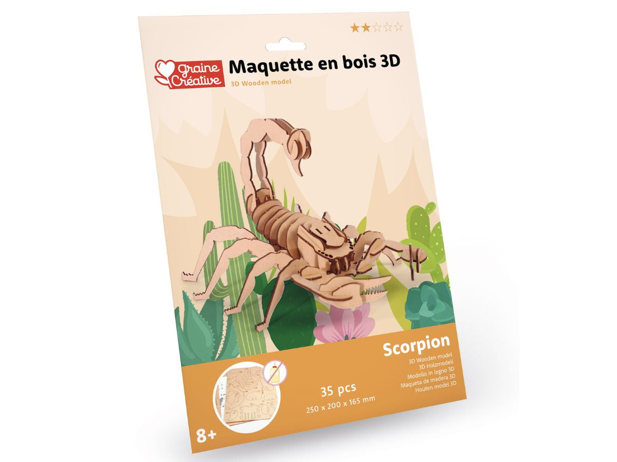 Achat Maquette en bois 3D - Scorpion