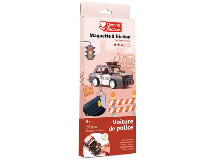 Achat Maquette 3D Bois - Voiture de police à construire