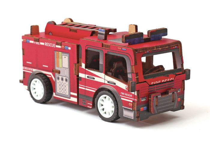 Achat Maquette 3D Bois - Camion de pompiers à construire