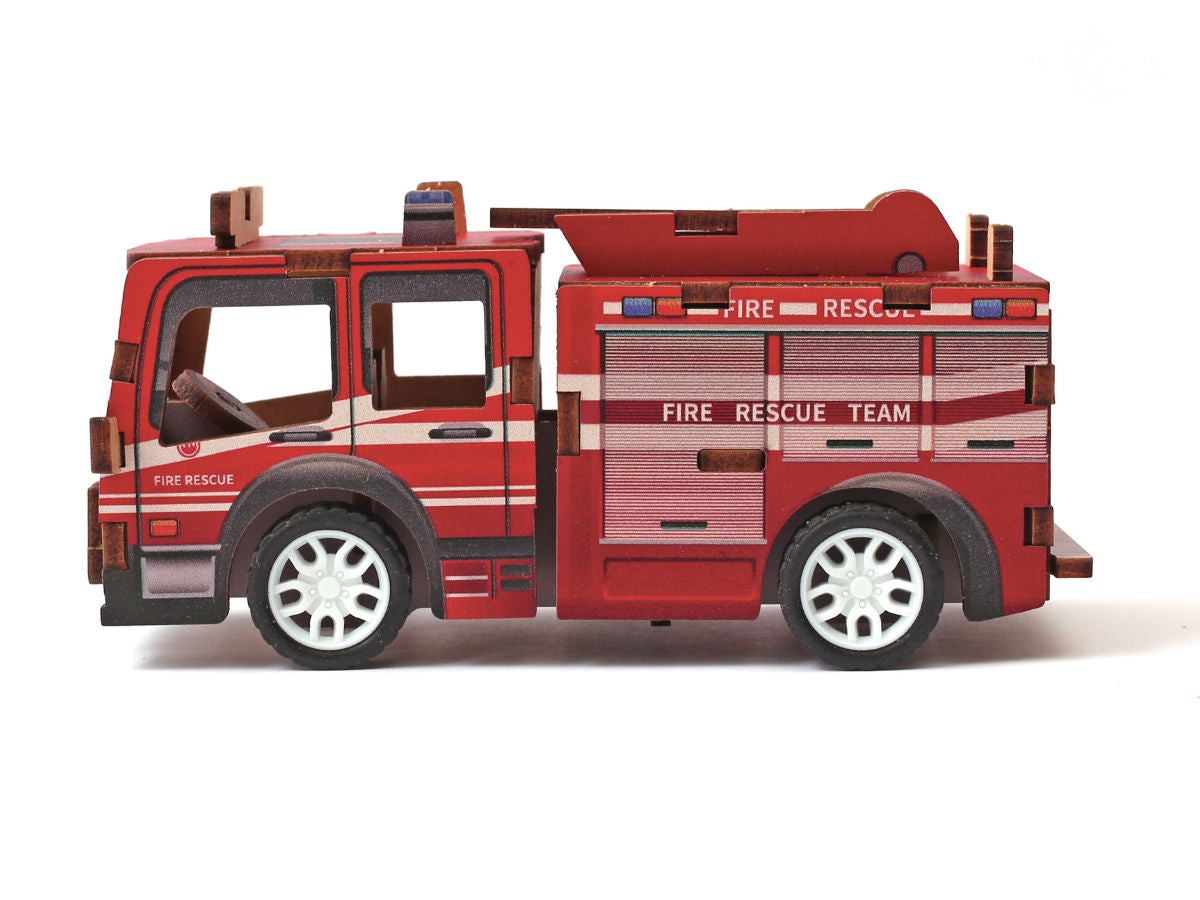 achat Maquette 3D Bois - Camion de pompiers à construire