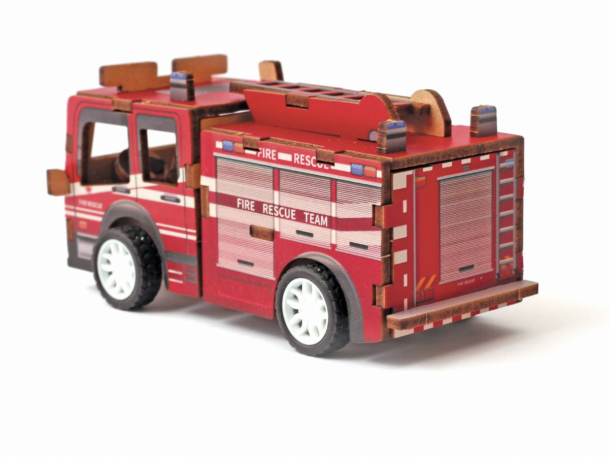 achat Maquette 3D Bois - Camion de pompiers à construire