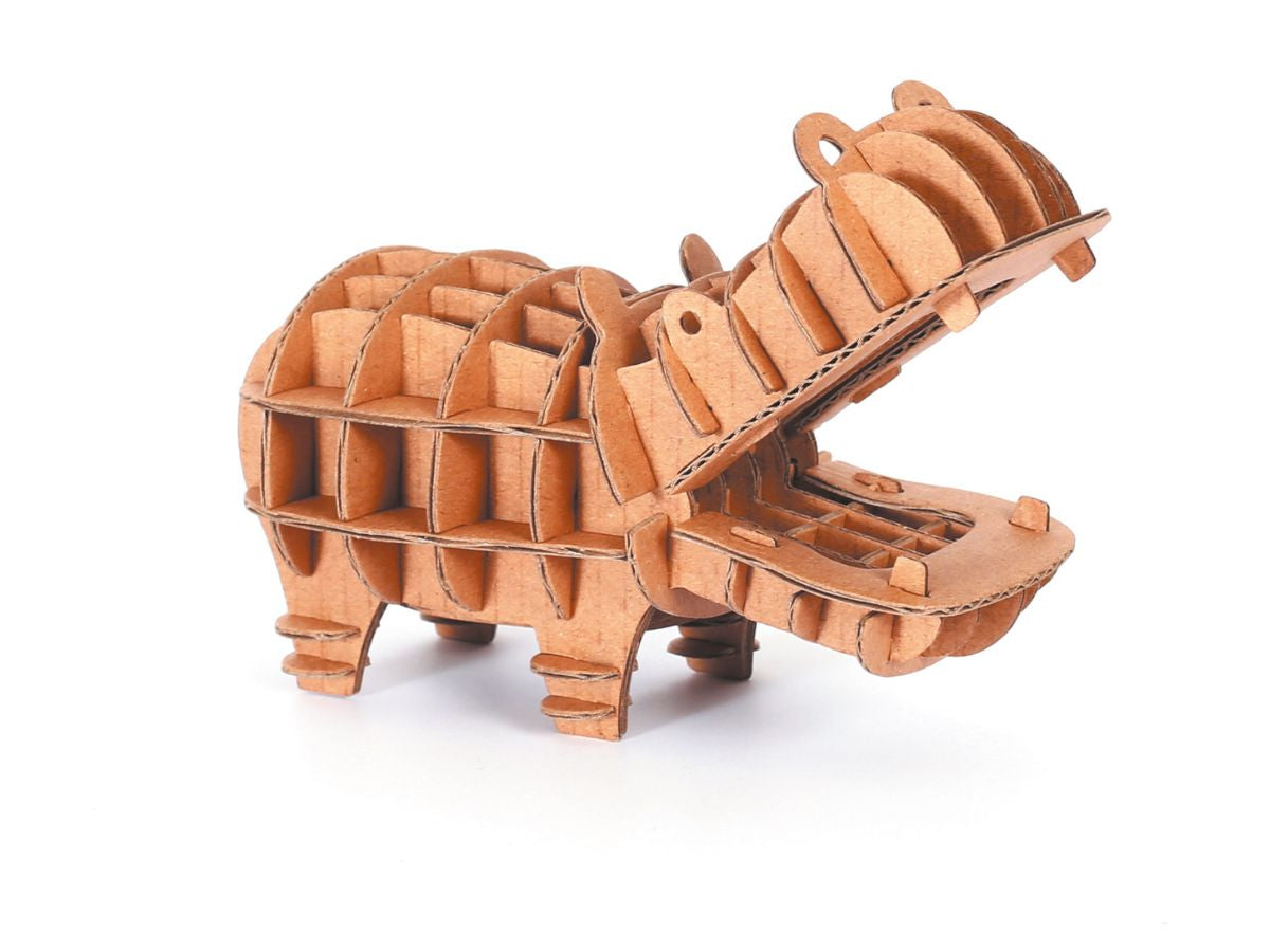 Achat Maquette en carton 3D - Hippopotame à monter