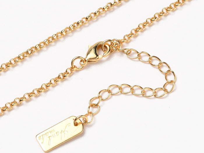 Achat Collier chaîne rolo en laiton doré à l’or fin