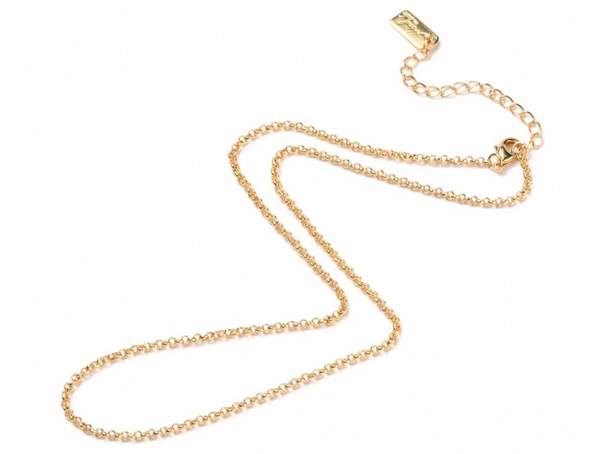 achat Collier chaîne rolo en laiton doré à l’or fin