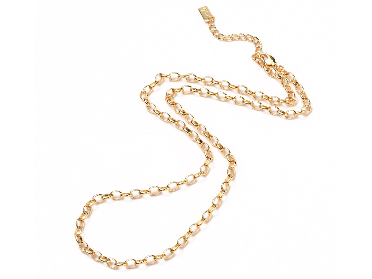 achat Collier chaîne câble en laiton doré à l’or fin