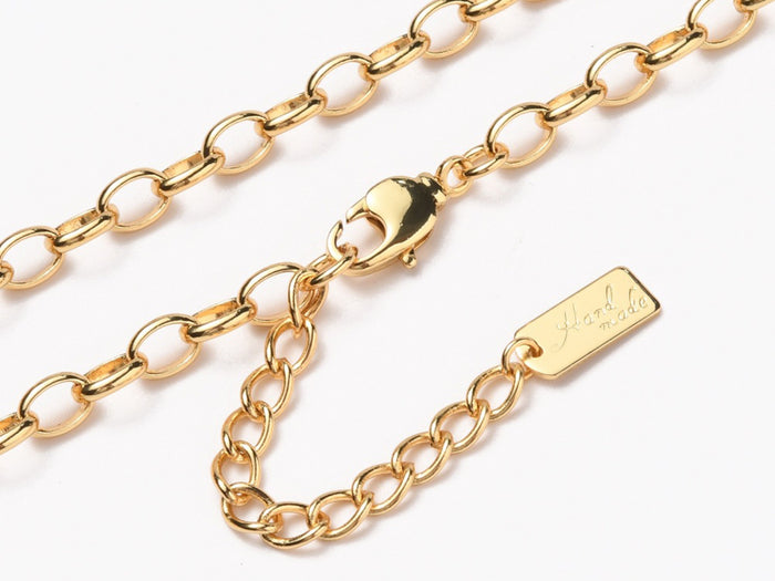 Achat Collier chaîne câble en laiton doré à l’or fin