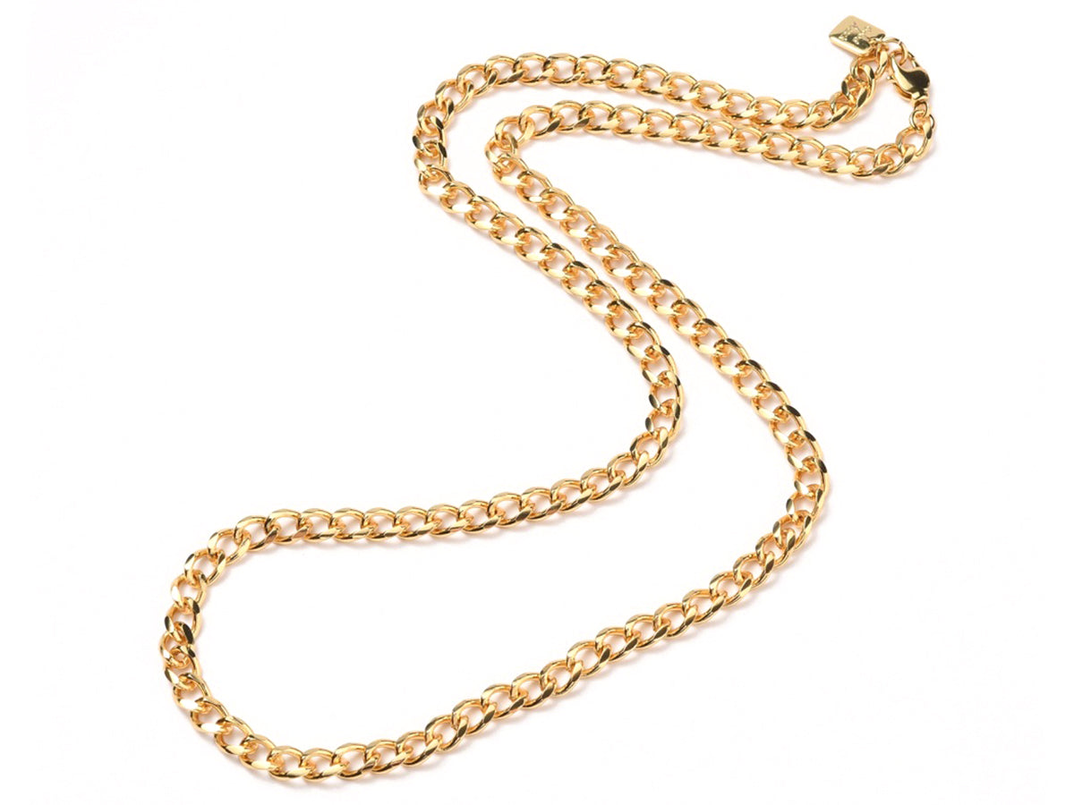 achat Collier chaîne cubaine en laiton doré à l’or fin