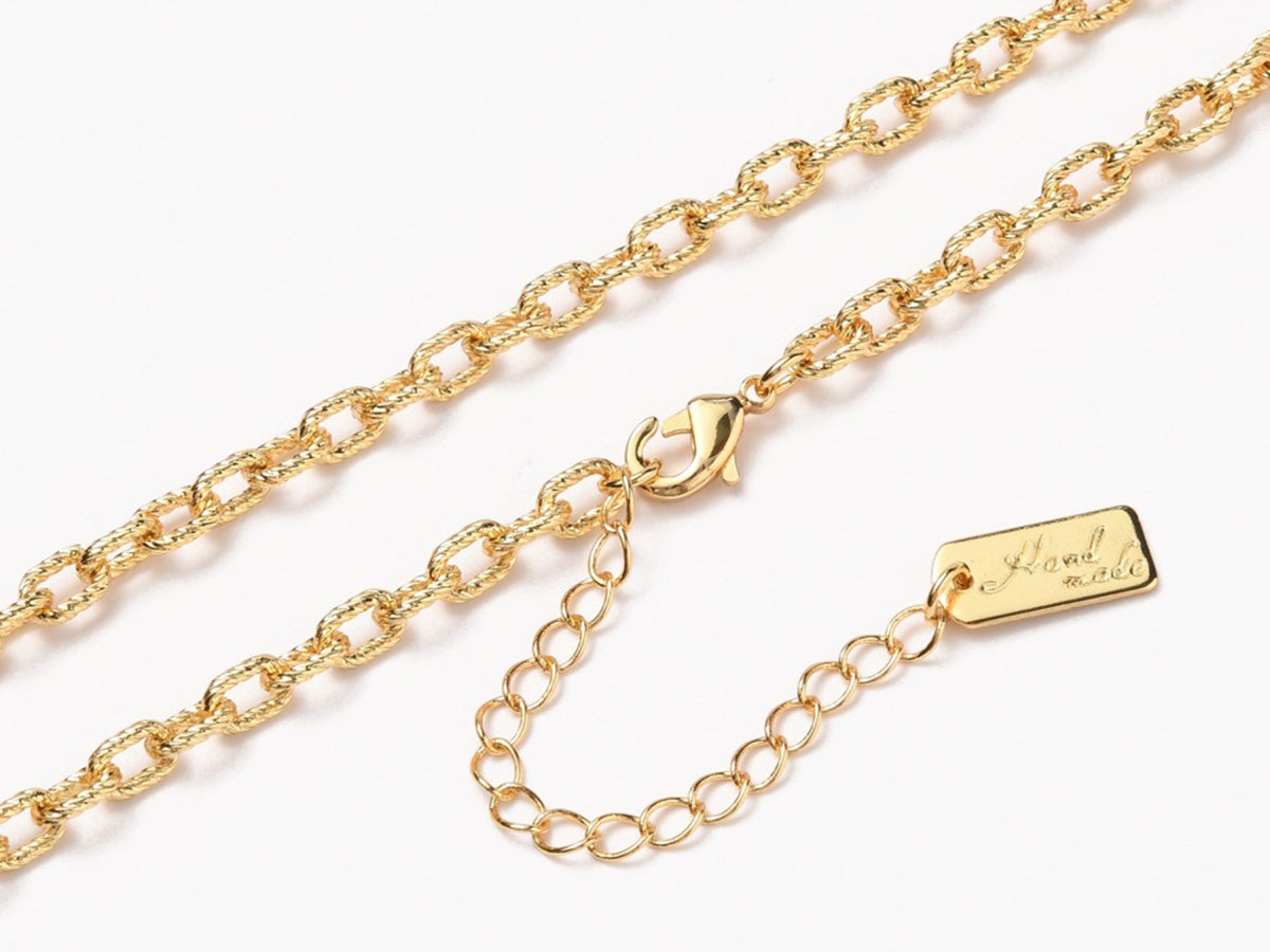 achat Collier chaîne câble en laiton doré à l’or fin