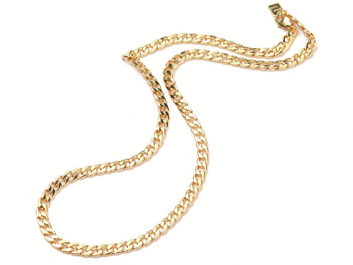 Achat Collier chaîne cubaine en laiton doré à l’or fin