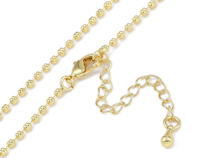 Achat Collier chaîne boule en laiton doré à l’or fin