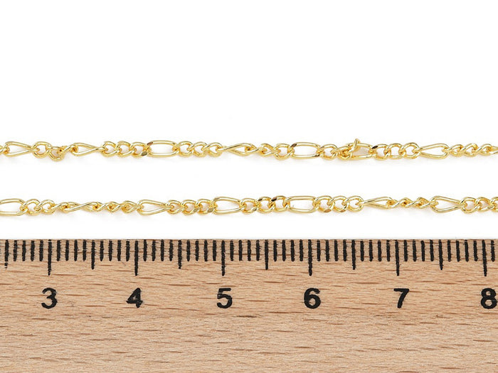 Achat Collier chaîne figaro en laiton doré à l’or fin