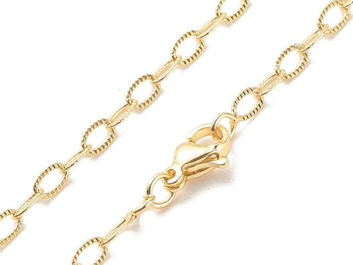 Achat Collier chaîne câble en laiton doré à l’or fin
