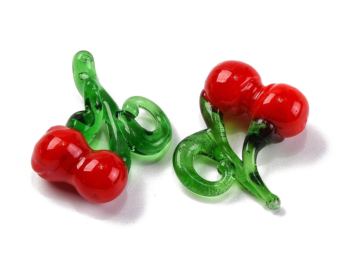 achat Pendentif cerise en verre