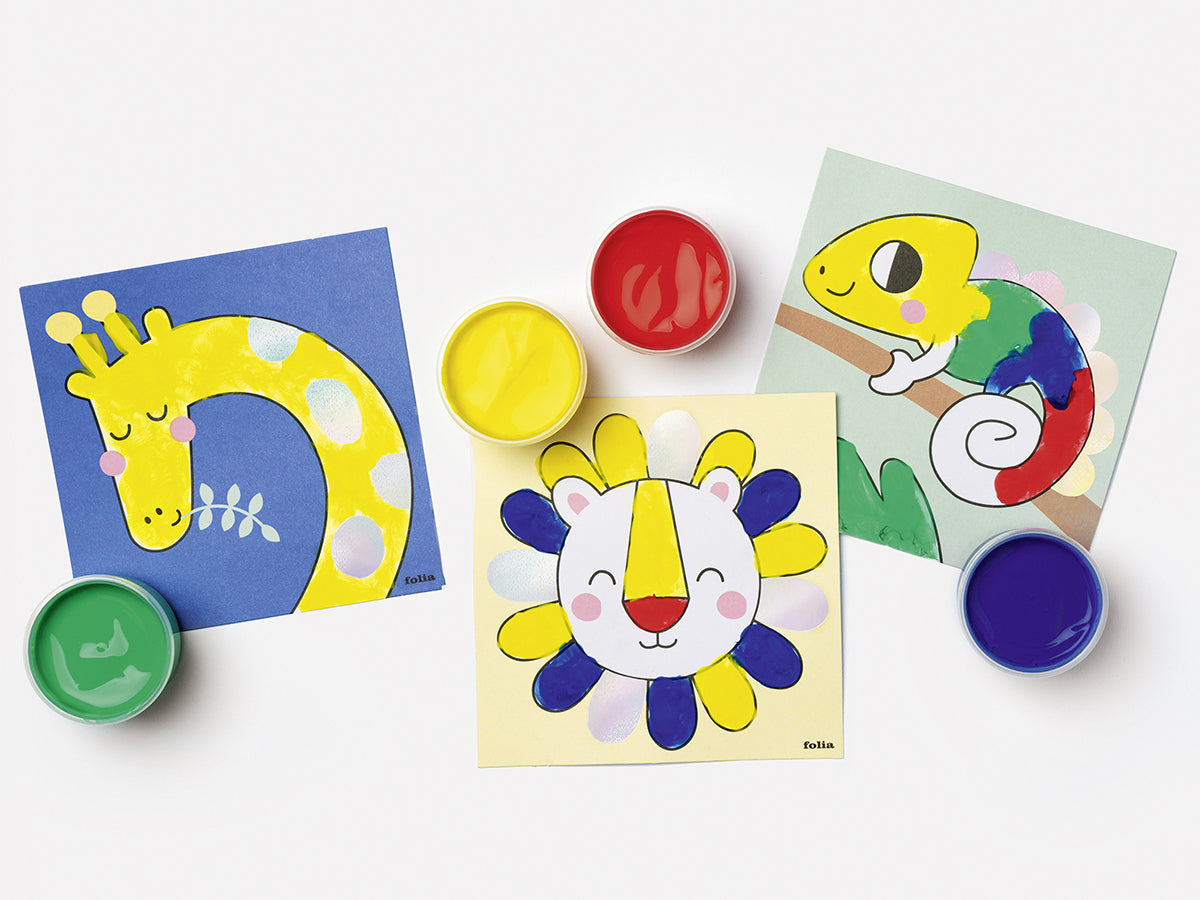 achat Kit de peinture aux doigts pour enfant - Happy Safari