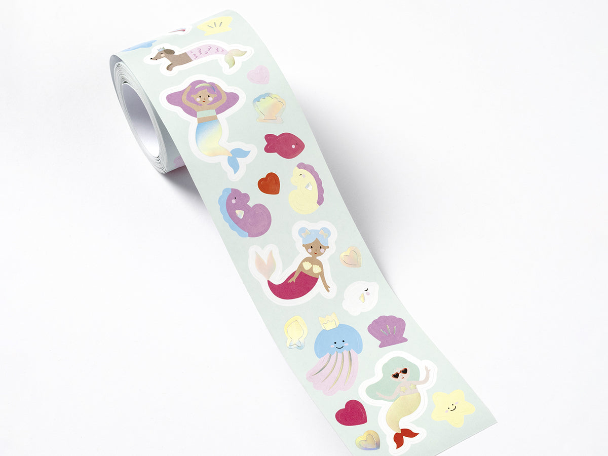 achat Rouleau de sticker  sirènes et monde marin 4m