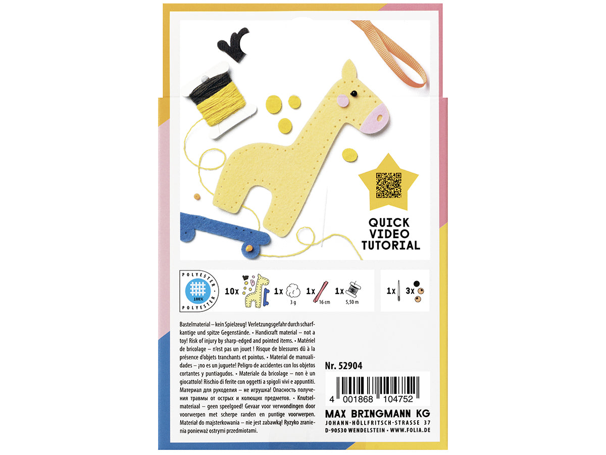 Achat Mini kit de couture de feutrine Filzinies - 13 pièces