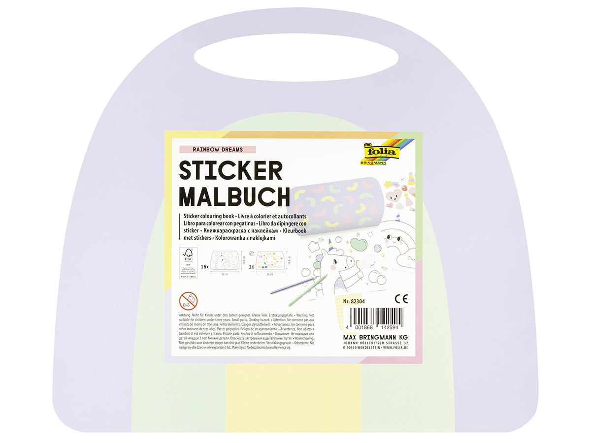 achat Cahier de coloriage avec stickers - Rainbow dreams