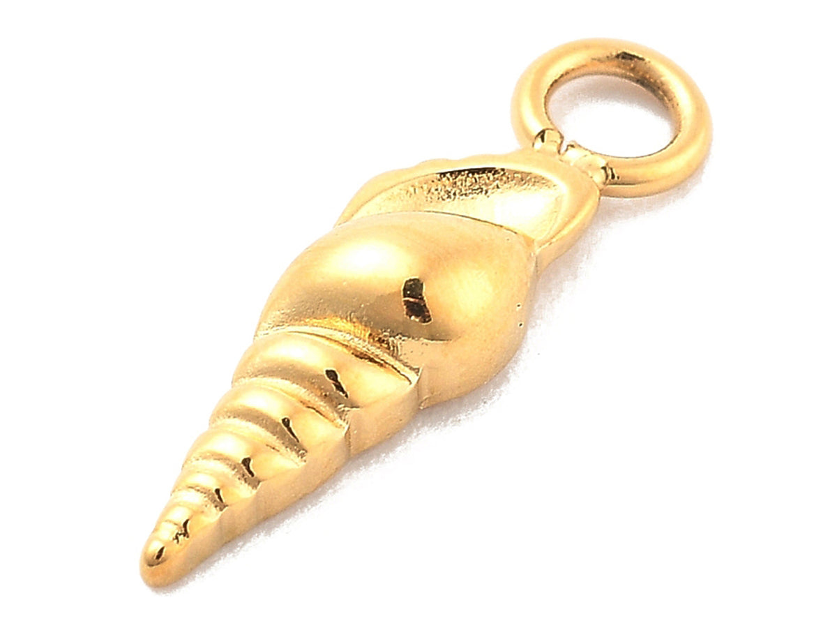 achat Pendentif coquillage plaqué or 14 K en acier inoxydable 304
