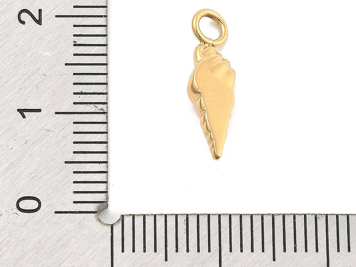 achat Pendentif coquillage plaqué or 14 K en acier inoxydable 304