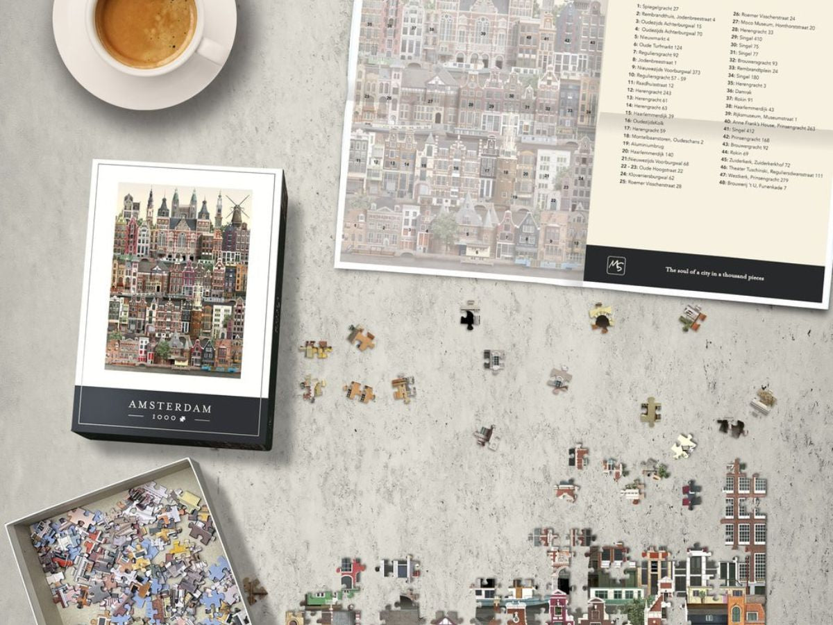 Achat Puzzle 1000 pièces Amsterdam - Martin Schwartz - Vue architecturale