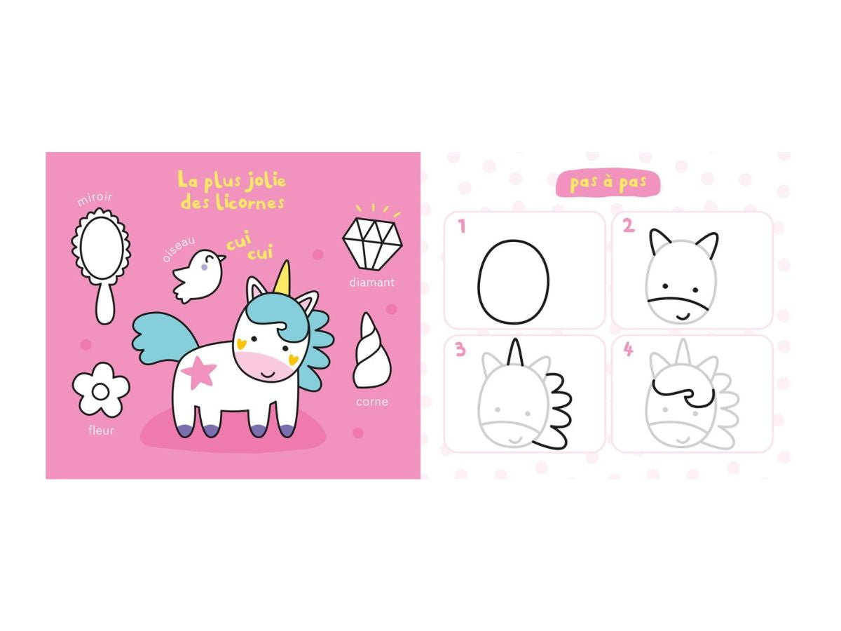 Achat Mon ardoise magique pour dessiner pas à pas - Licorne