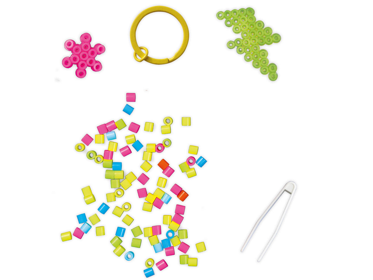 Kit Perles à Repasser La Manuli – 10 000 Perles 5 Mm, 12 Couleurs Néon Et Phosphorescentes, 5 Plaques, 16 Modèles